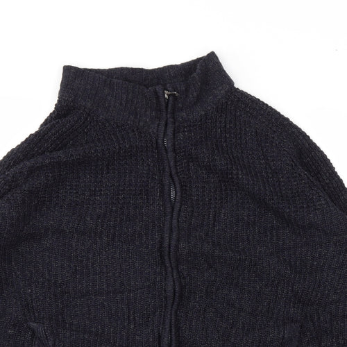 George Mens Blue   Full Zip Jumper Size M