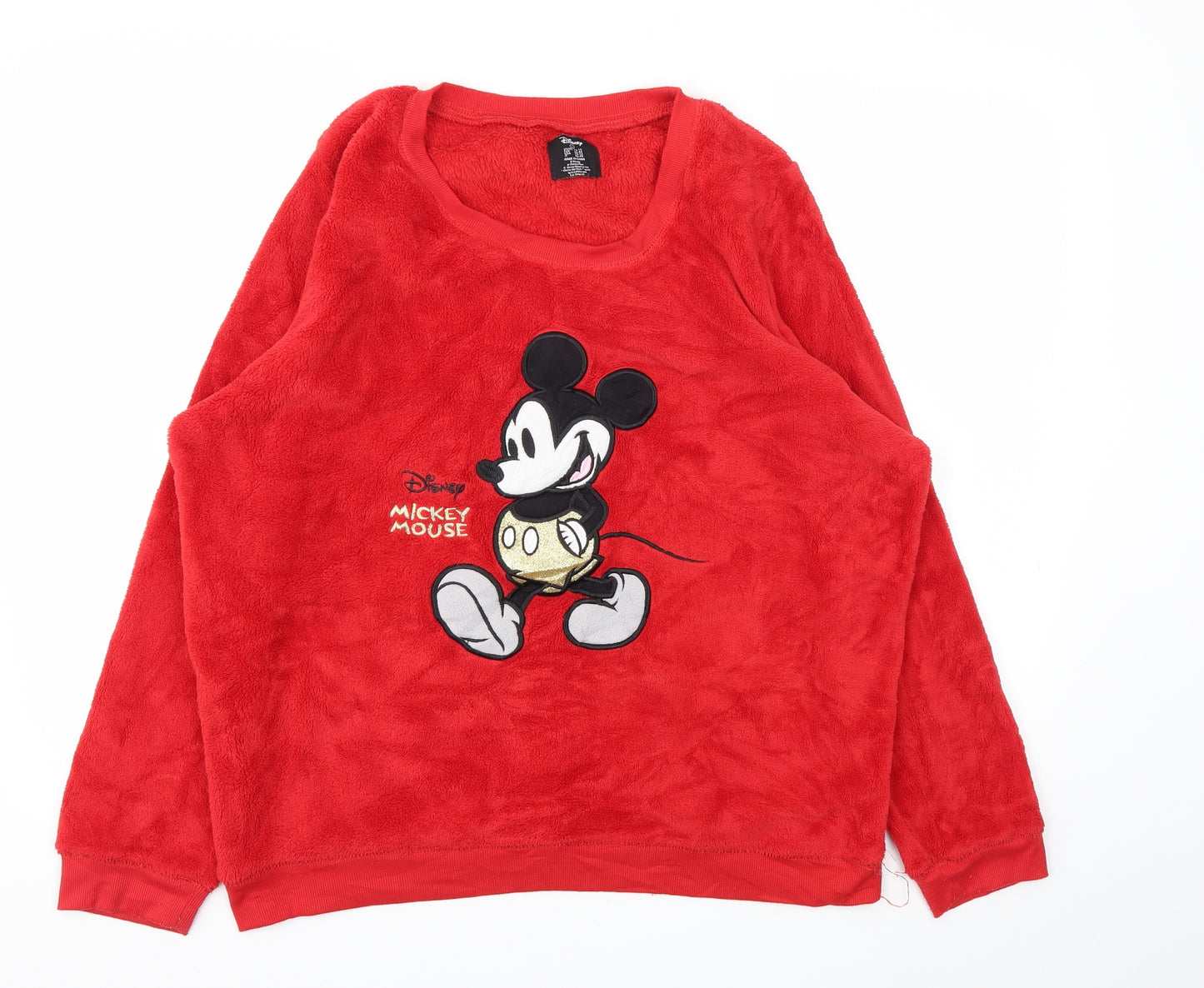 Disney Womens Red Animal Print  Top Pyjama Top Size L