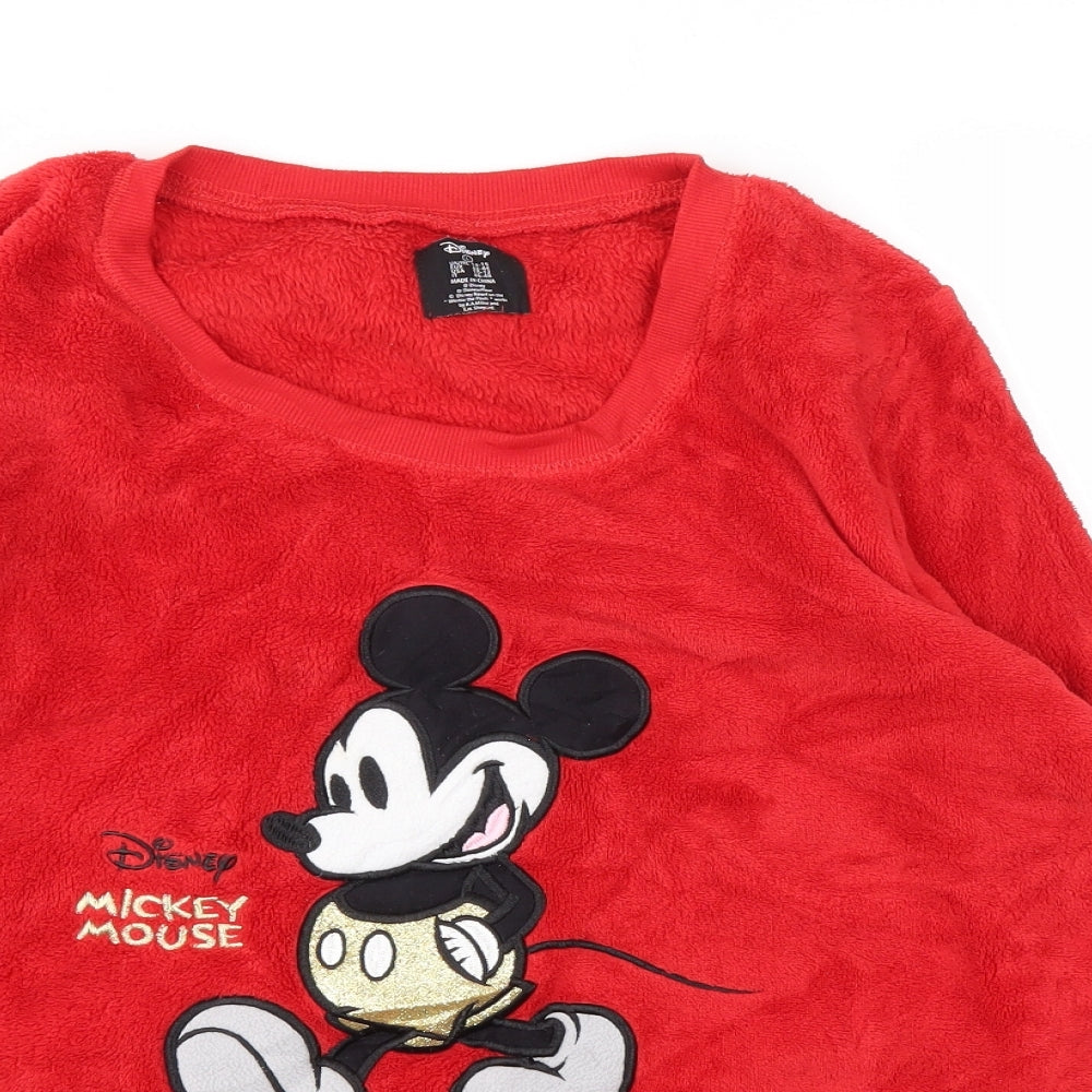 Disney Womens Red Animal Print  Top Pyjama Top Size L