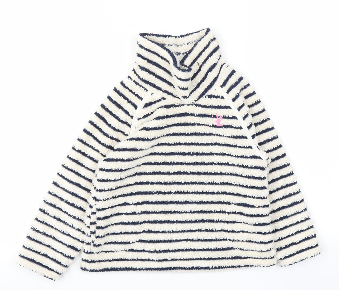 NEXT Girls Ivory Striped  Pullover Jumper Size 4-5 Years