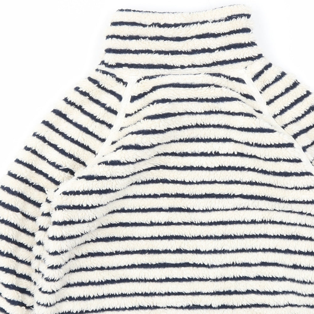 NEXT Girls Ivory Striped  Pullover Jumper Size 4-5 Years