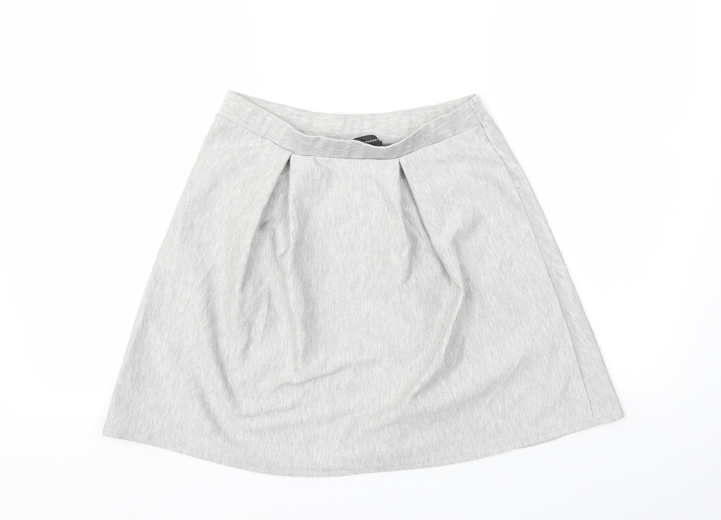 Primark Womens Grey   Flare Skirt Size 12  - Stretch waistband