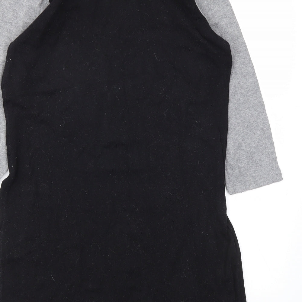NEXT Womens Black Houndstooth  A-Line  Size 10