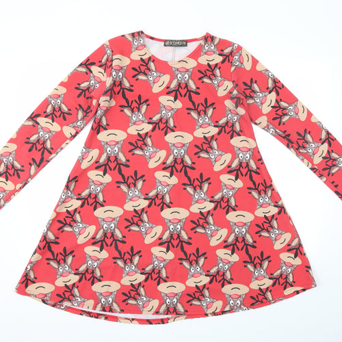 QED London Womens Multicoloured Animal Print  Fit & Flare  Size 14