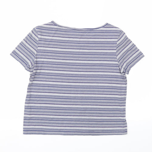 Jack Wills Womens Blue Striped  Basic Polo Size 10