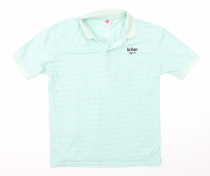 Lee Cooper Mens Green Polo Size M