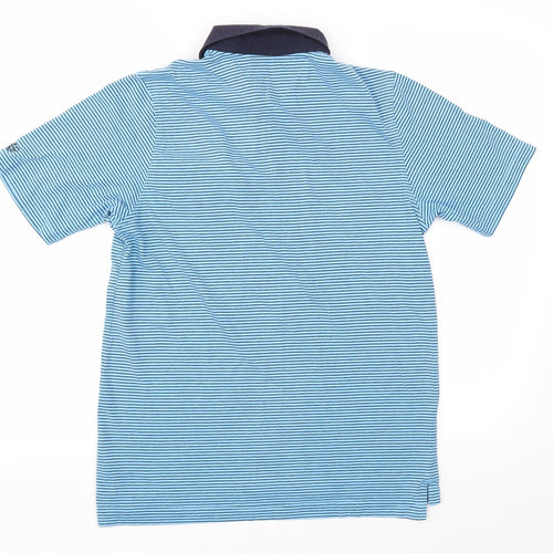 Easy Mens Blue Striped   Polo Size S