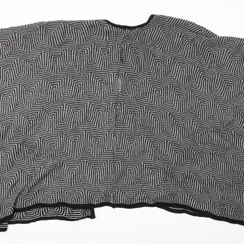 KENSIE Womens Black Houndstooth  Cardigan Jumper One Size