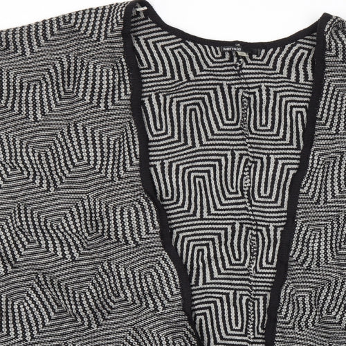 KENSIE Womens Black Houndstooth  Cardigan Jumper One Size