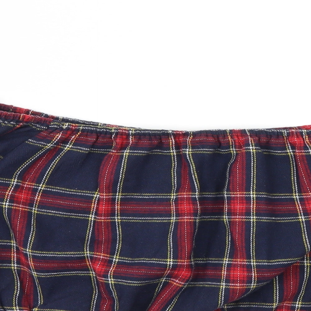 PARISIAN Womens Blue Check  Basic T-Shirt Size 10