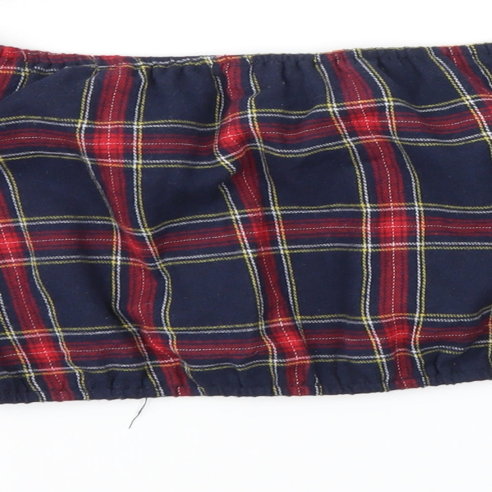 PARISIAN Womens Blue Check  Basic T-Shirt Size 10