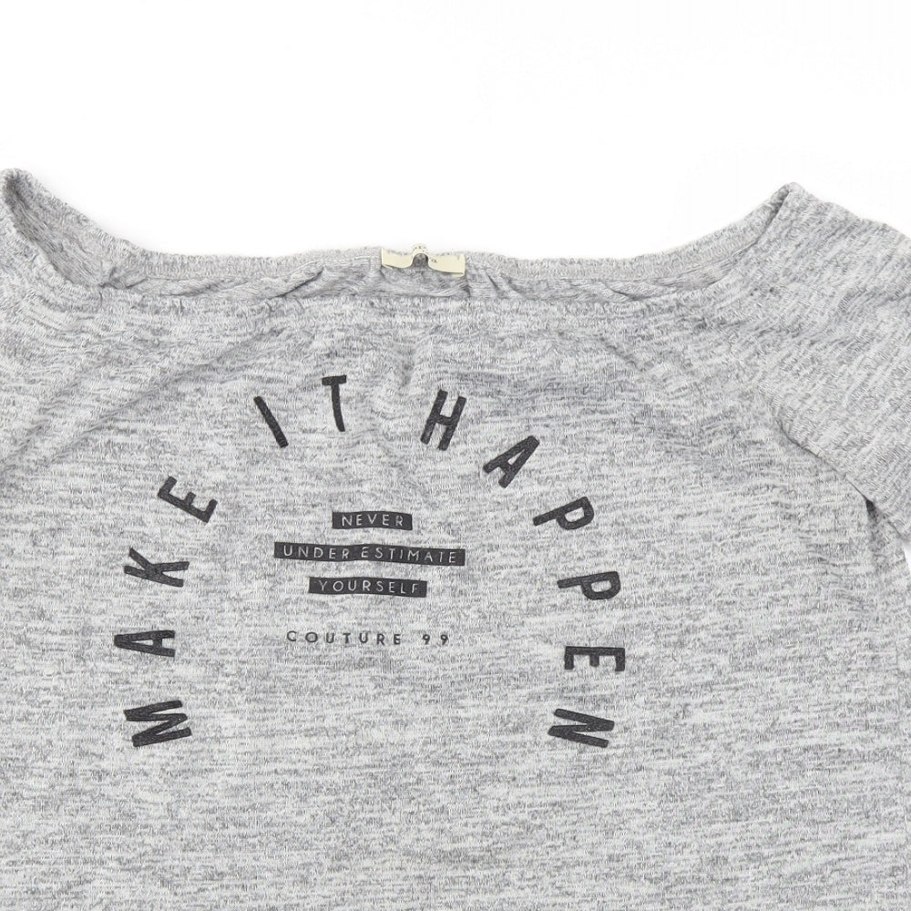 Matalan Womens Grey   Basic T-Shirt Size 14