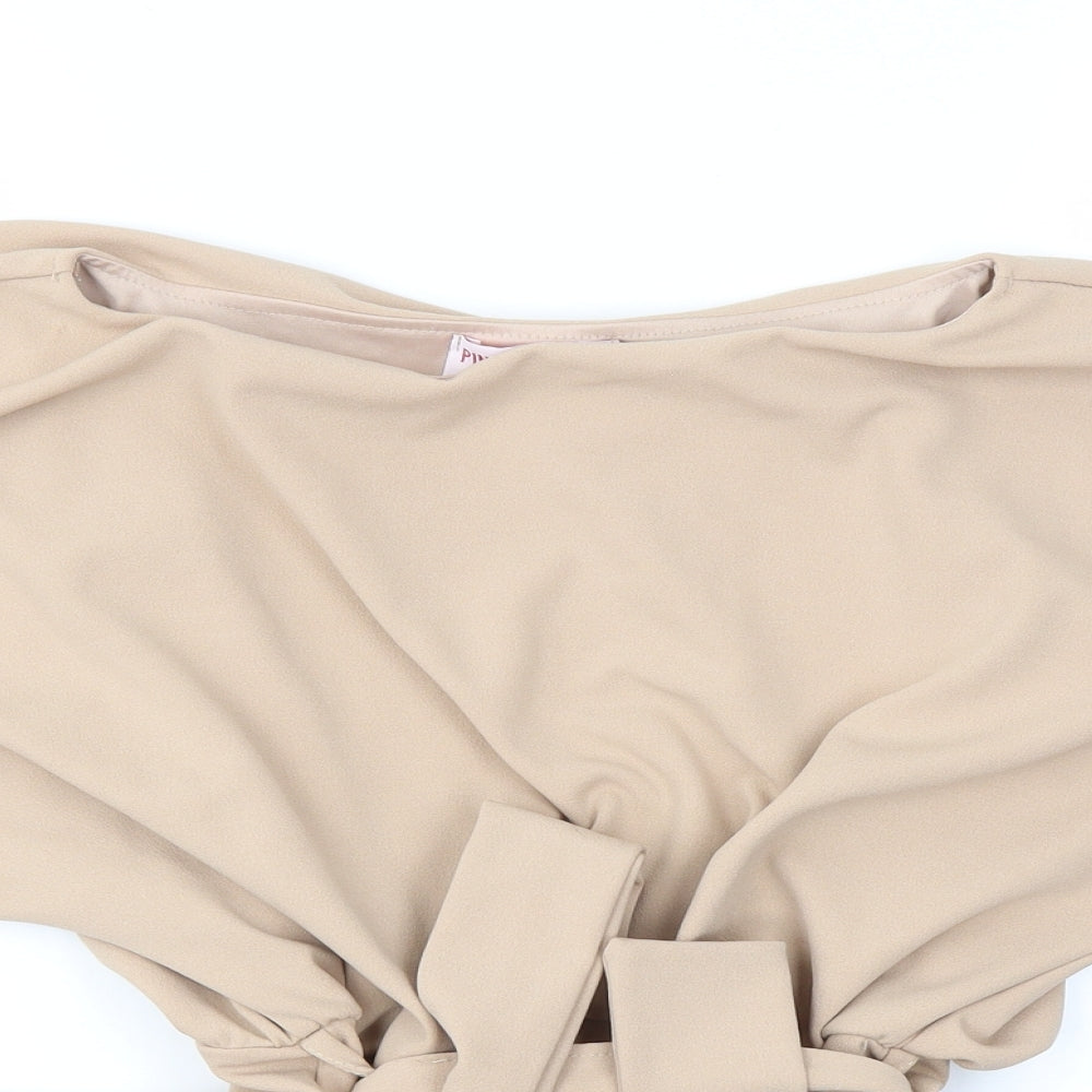 Pink Boutique Womens Beige   Basic T-Shirt Size 8