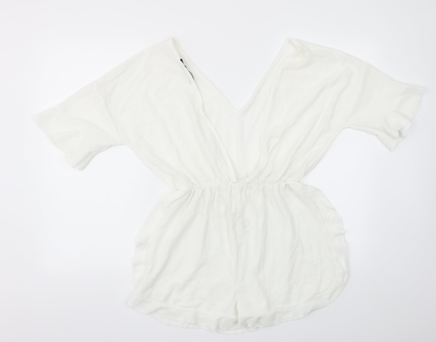 Boohoo Womens White   Jumpsuit One-Piece Size M