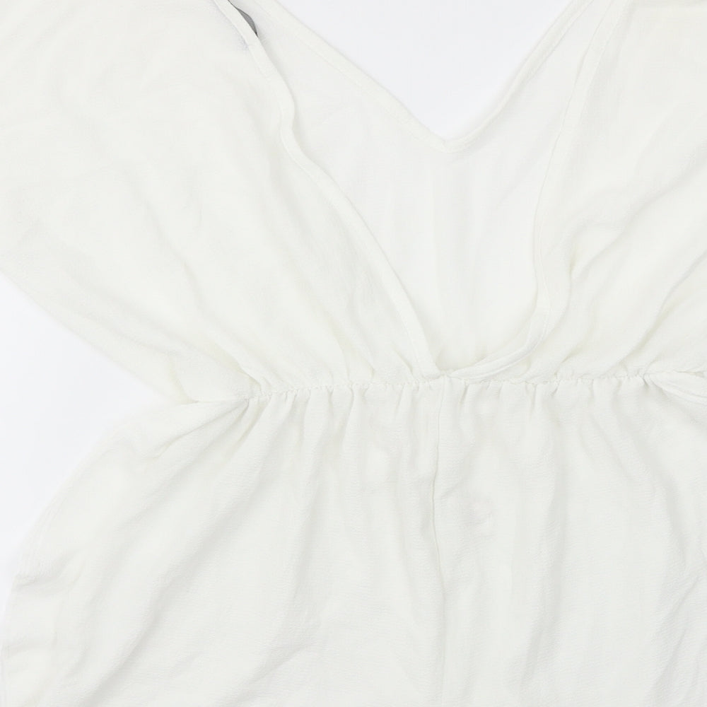 Boohoo Womens White   Jumpsuit One-Piece Size M