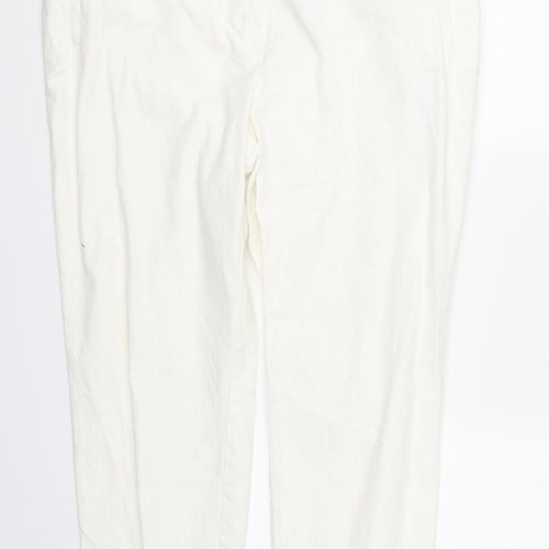NEXT Womens White   Trousers  Size 18 L24.5 in - Workwear