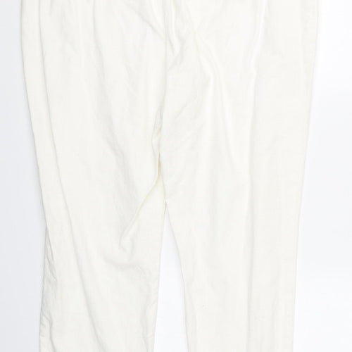 NEXT Womens White   Trousers  Size 18 L24.5 in - Workwear