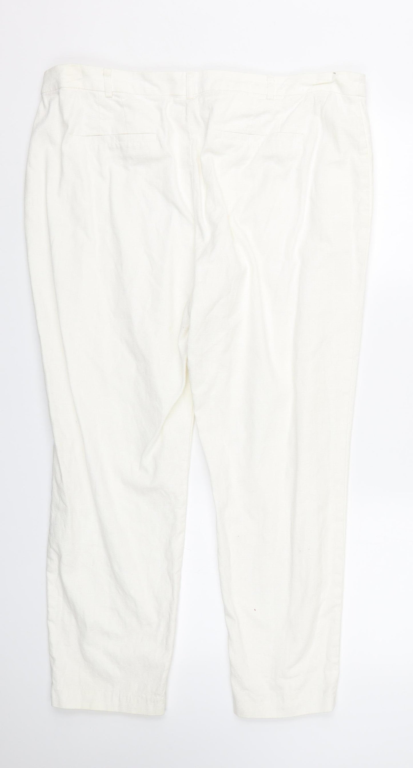 NEXT Womens White   Trousers  Size 18 L24.5 in - Workwear