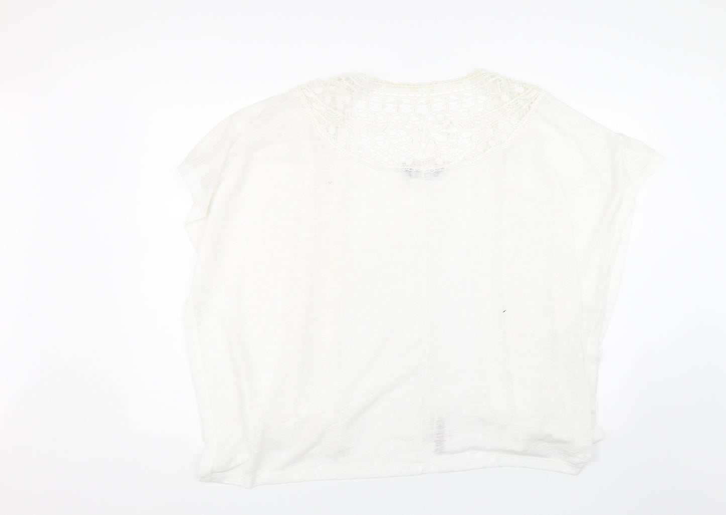 Dorothy Perkins Womens White Floral  Cardigan Jumper Size L
