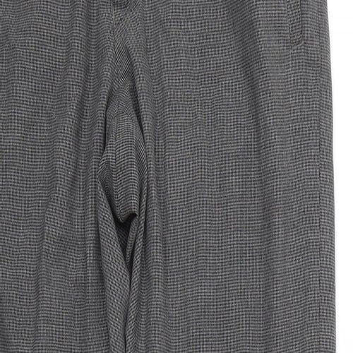 Matalam Mens Grey Houndstooth  Trousers  Size 30 in L24 in