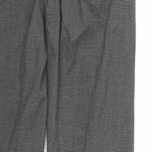 Matalam Mens Grey Houndstooth  Trousers  Size 30 in L24 in
