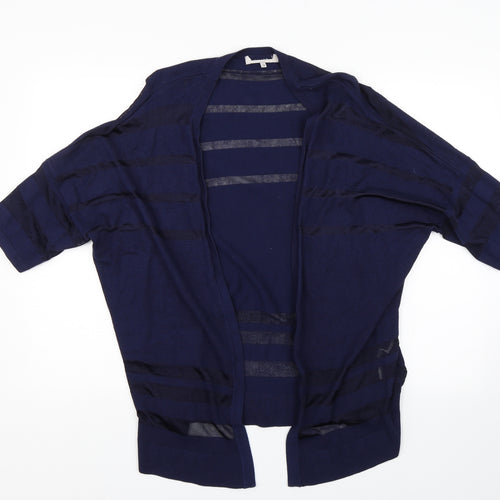 George Womens Blue Striped  Cardigan Jumper Size 18
