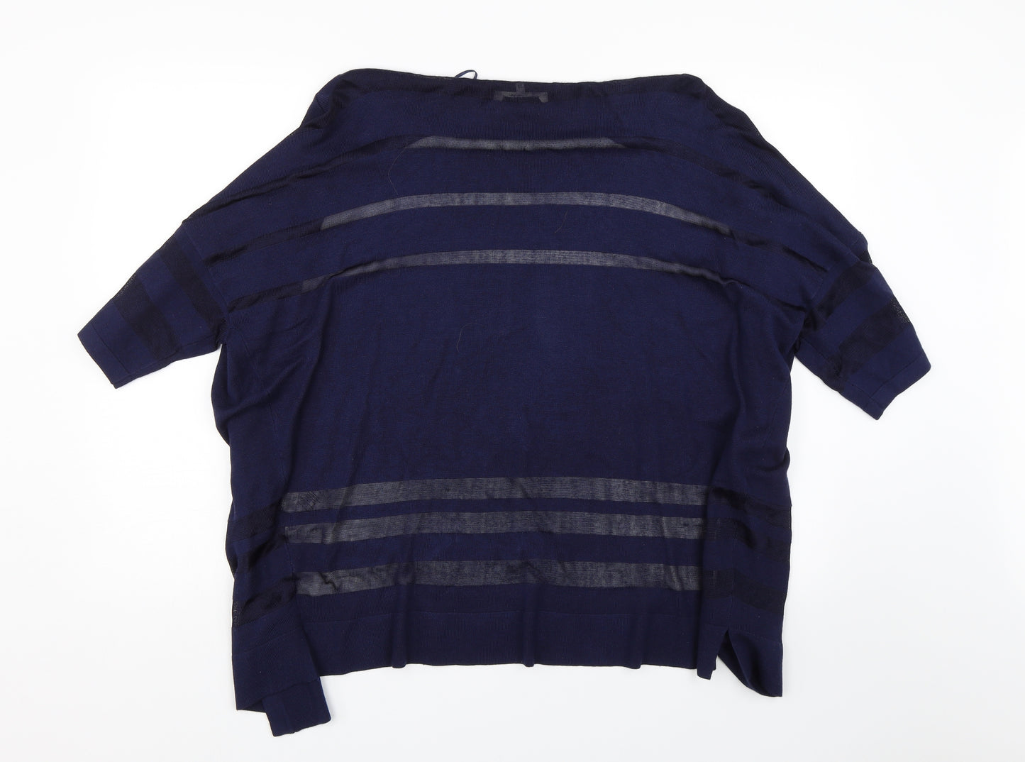 George Womens Blue Striped  Cardigan Jumper Size 18