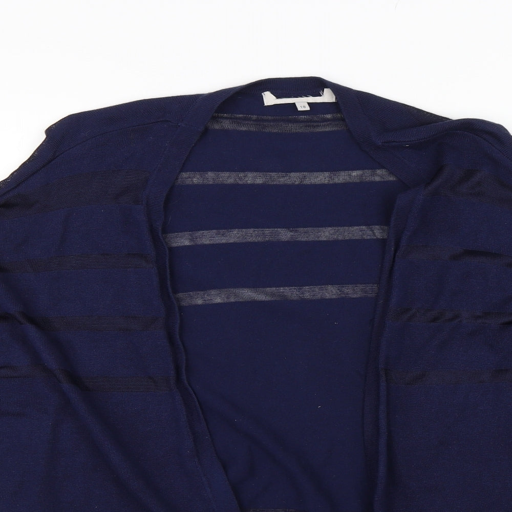 George Womens Blue Striped  Cardigan Jumper Size 18