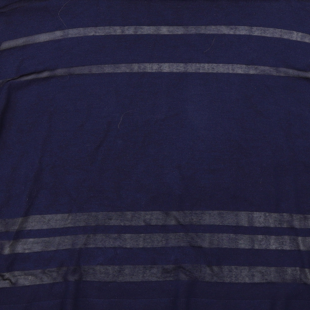 George Womens Blue Striped  Cardigan Jumper Size 18