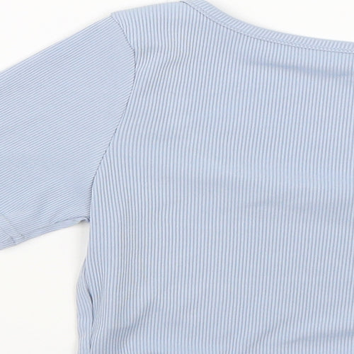 Shien Womens Blue   Cropped T-Shirt Size S