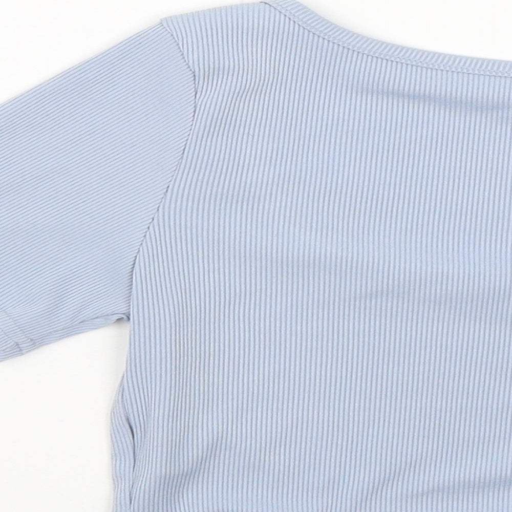 Shien Womens Blue   Cropped T-Shirt Size S