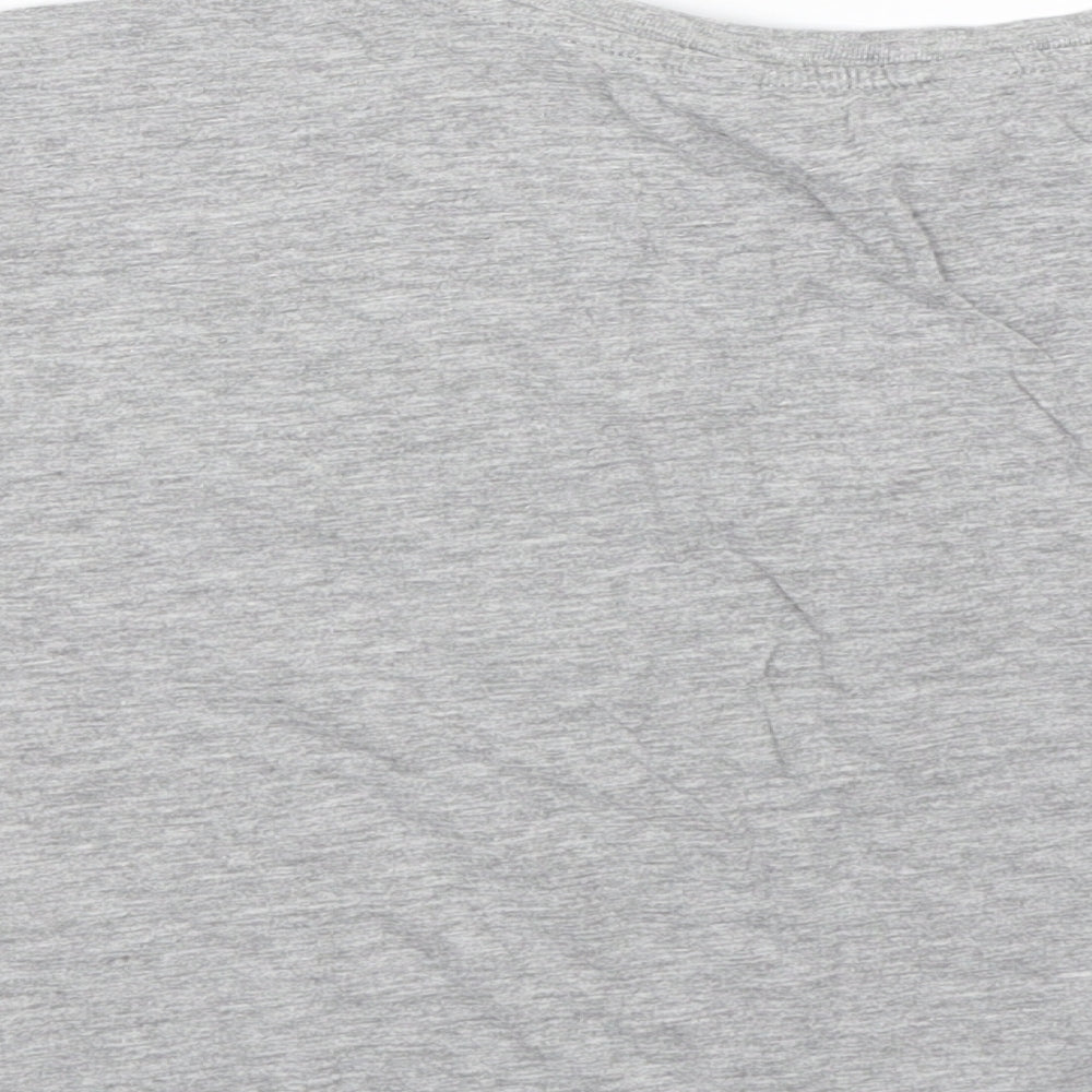 New Look Girls Grey   Cropped T-Shirt Size 14-15 Years  - LOS ANGELES