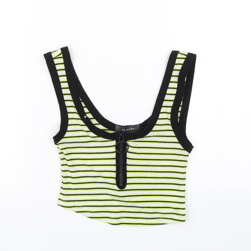 Primark Womens Green Striped  Cropped Tank Size 2XS
