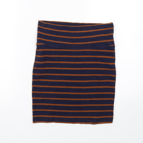 XXI Womens Blue Striped  Straight & Pencil Skirt Size M