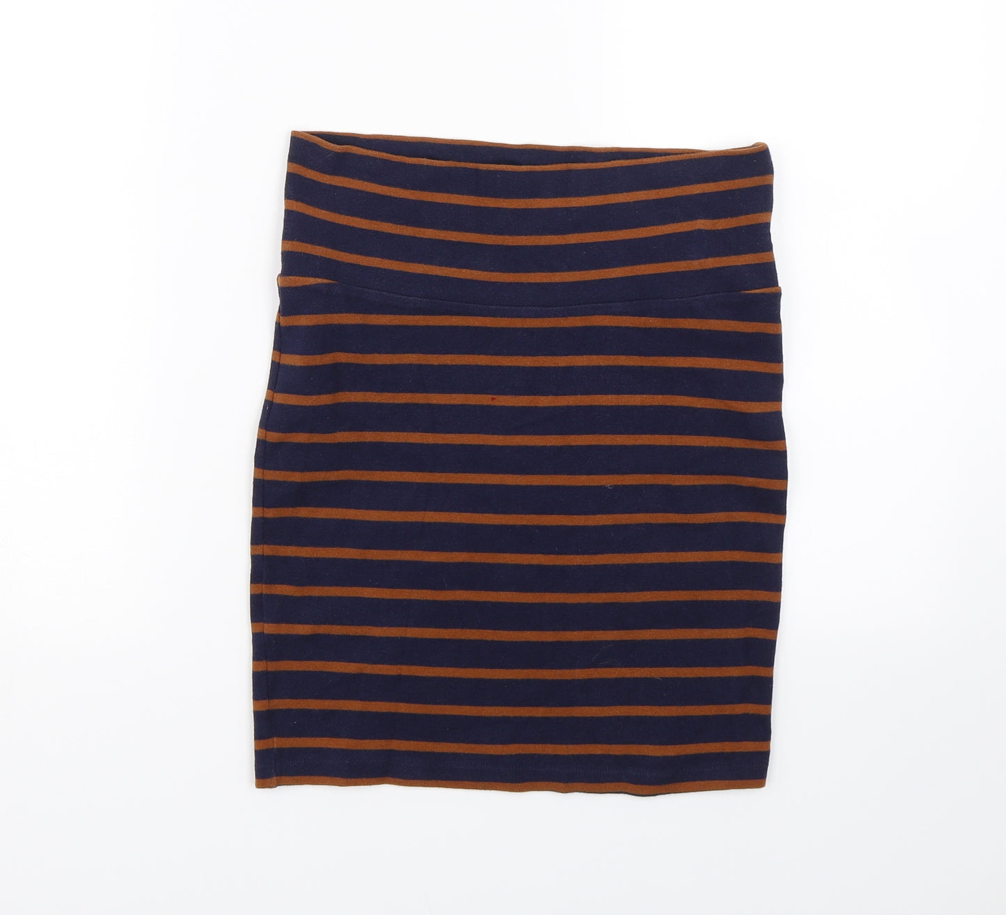 XXI Womens Blue Striped  Straight & Pencil Skirt Size M