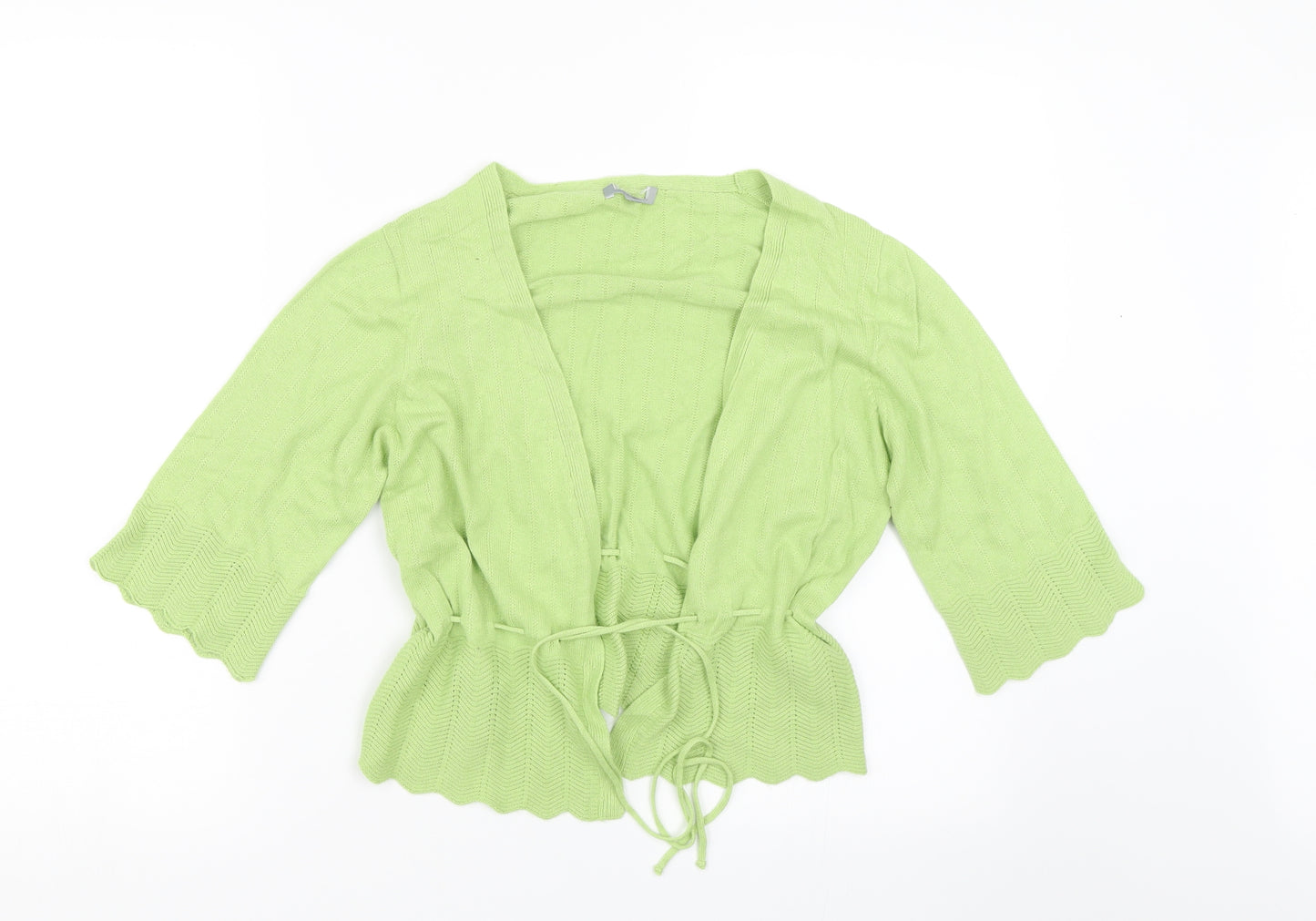 Preworn Womens Green  Knit Cardigan Jumper Size 10