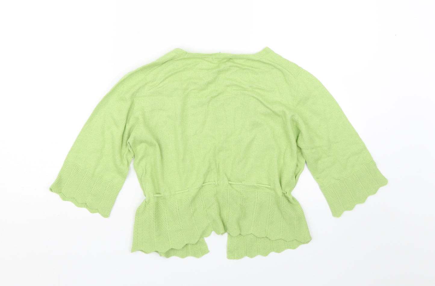 Preworn Womens Green  Knit Cardigan Jumper Size 10