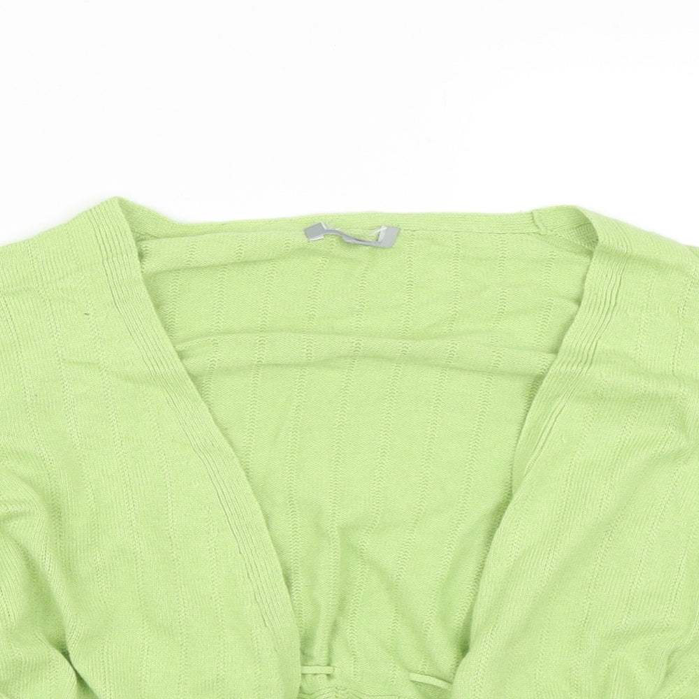 Preworn Womens Green  Knit Cardigan Jumper Size 10