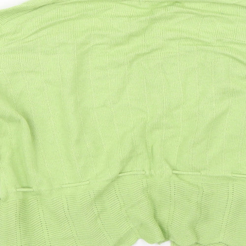 Preworn Womens Green  Knit Cardigan Jumper Size 10