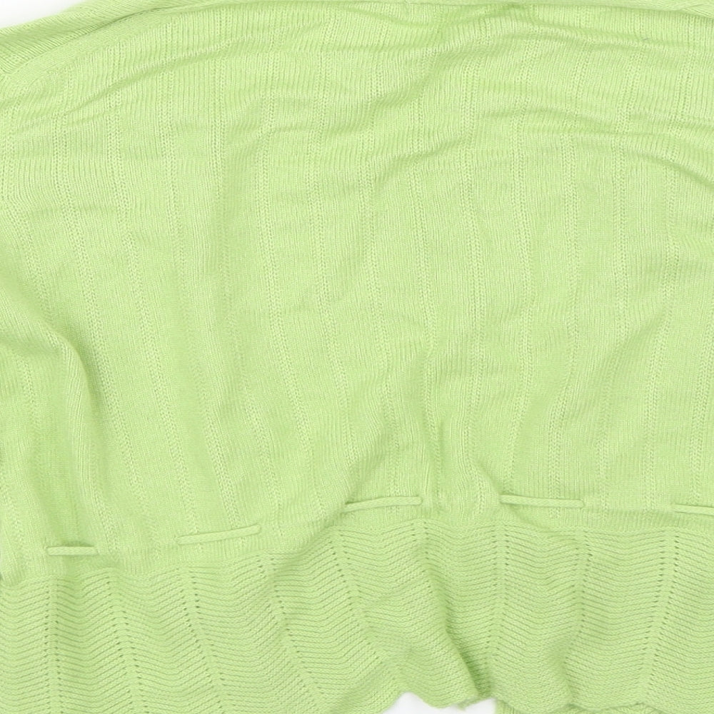Preworn Womens Green  Knit Cardigan Jumper Size 10