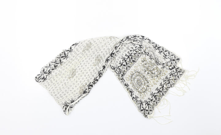 Matalan Womens White Floral Scarf