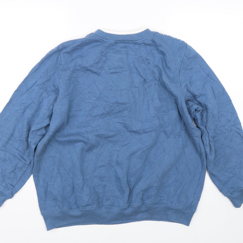 Blair Womens Blue Argyle/Diamond  Pullover Jumper Size L