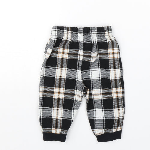 George Baby Black Check  Sweatpants Trousers Size 3-6 Months