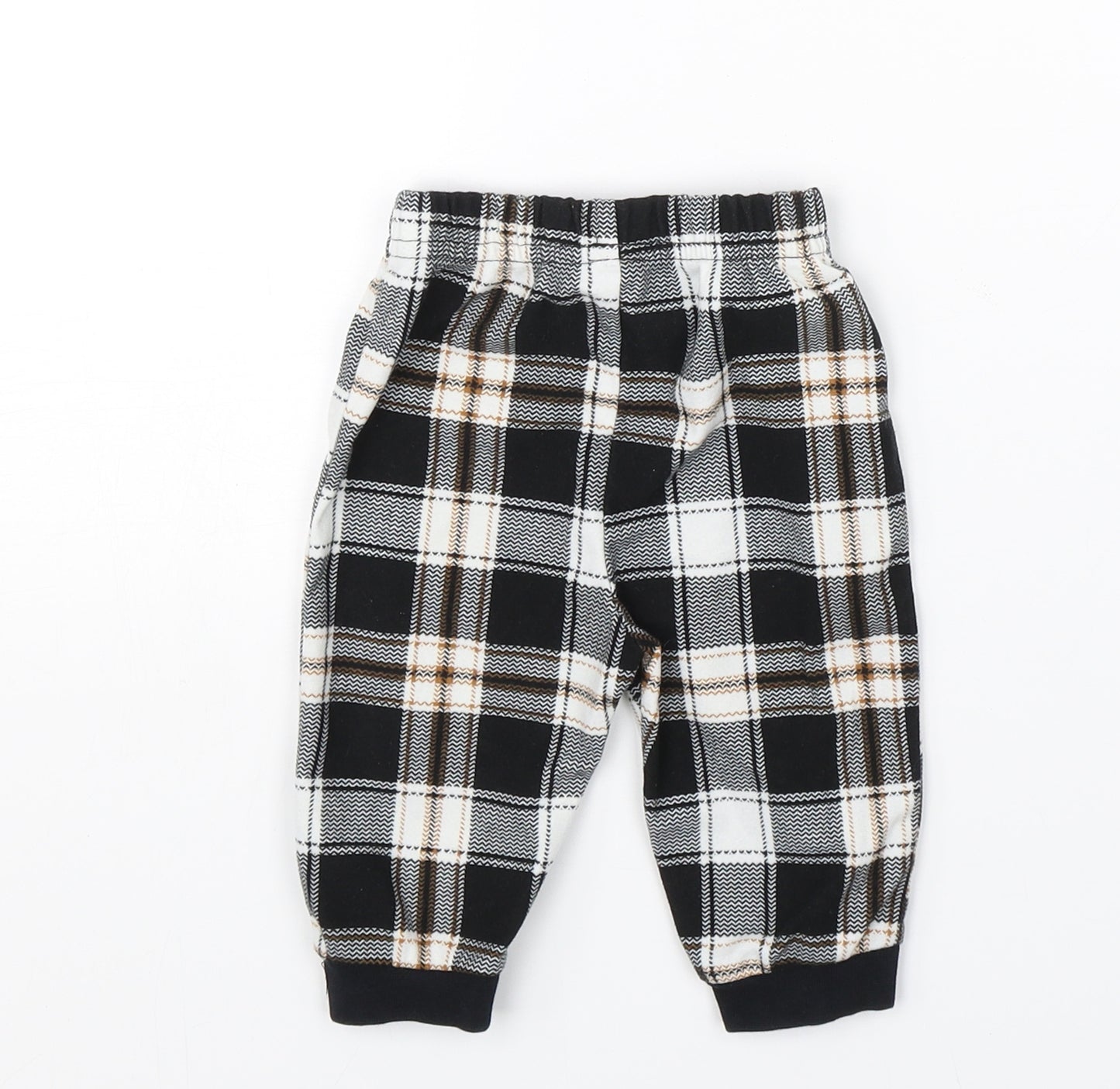 George Baby Black Check  Sweatpants Trousers Size 3-6 Months