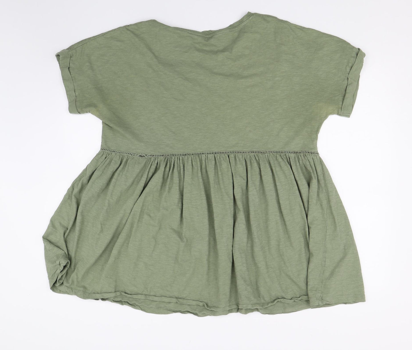 Love Yours Womens Green   Basic T-Shirt Size 16