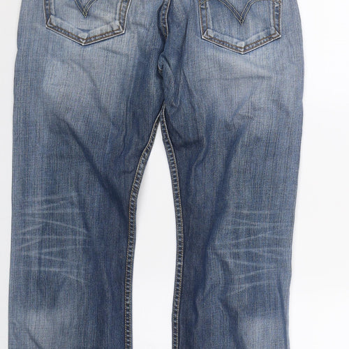 Levis Mens Blue  Denim Straight Jeans Size 30 L27 in