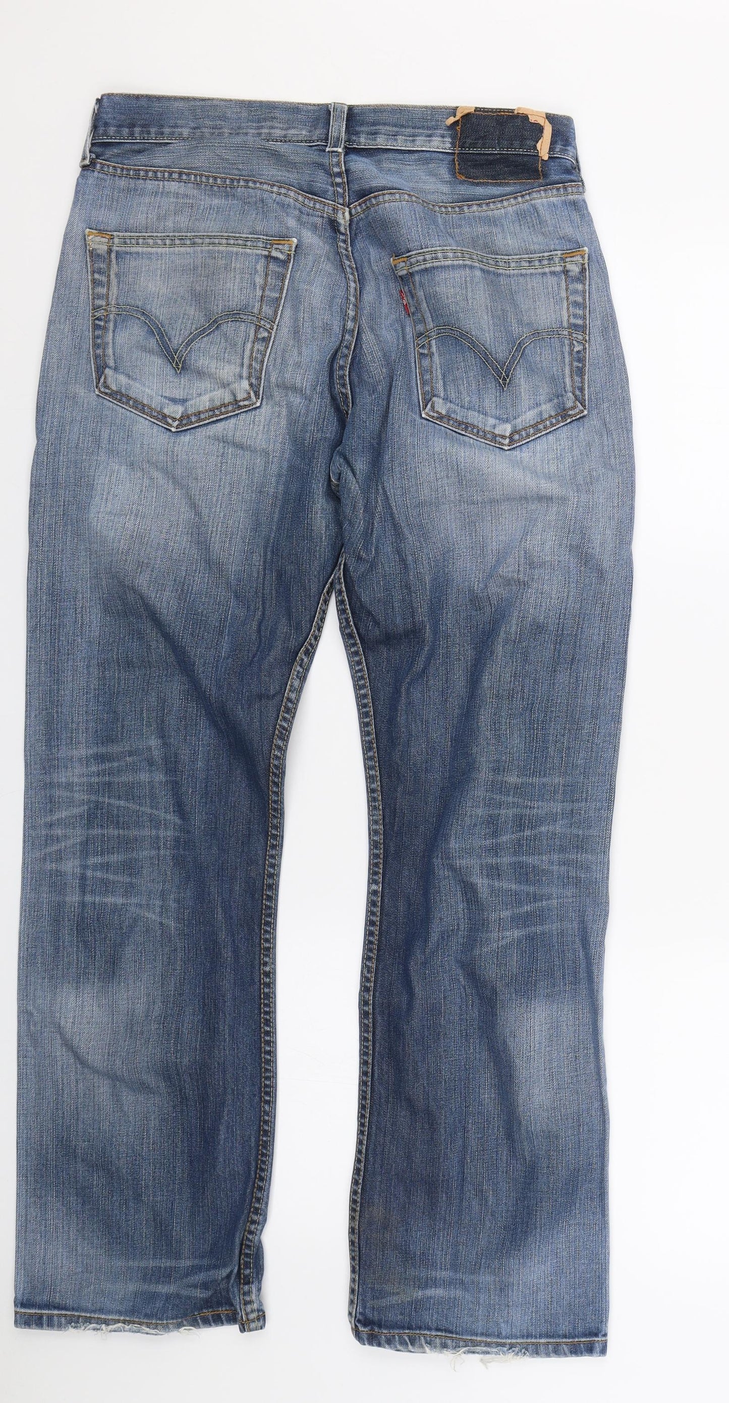 Levis Mens Blue  Denim Straight Jeans Size 30 L27 in