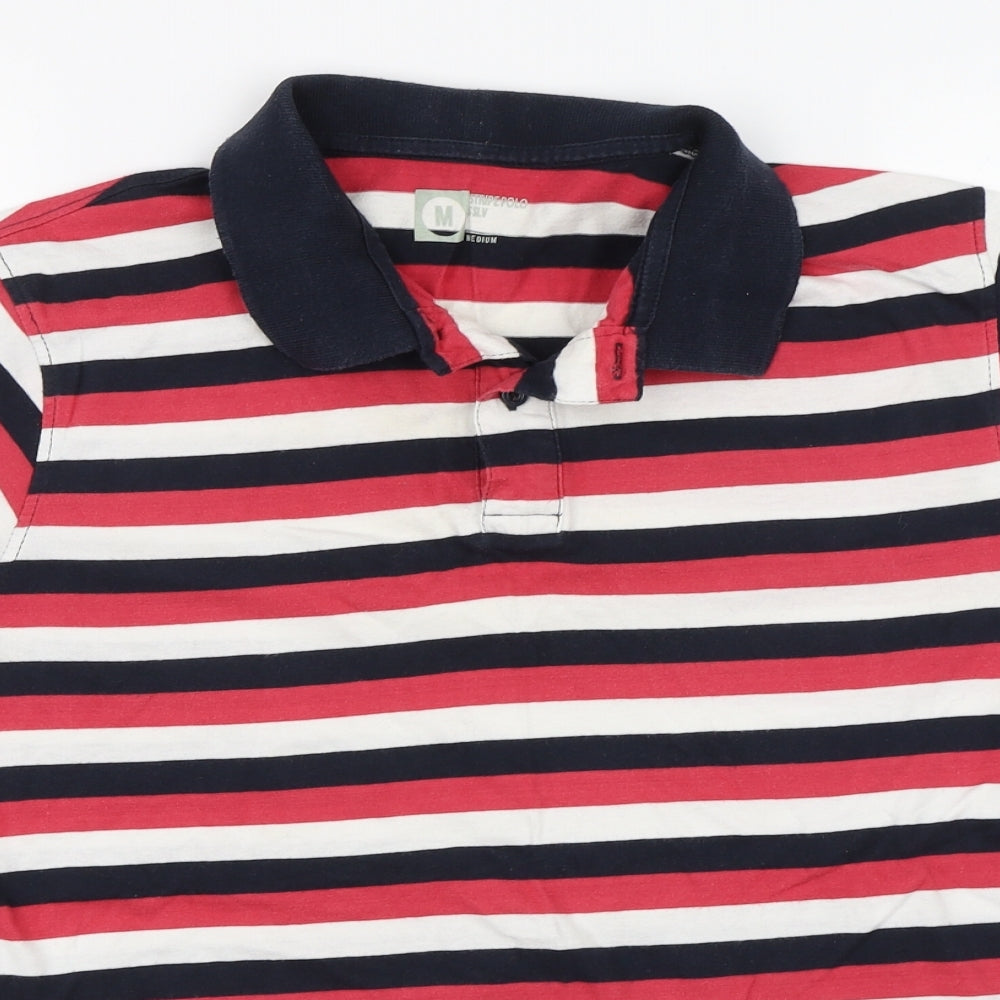 Primark Mens Multicoloured Striped   Polo Size M