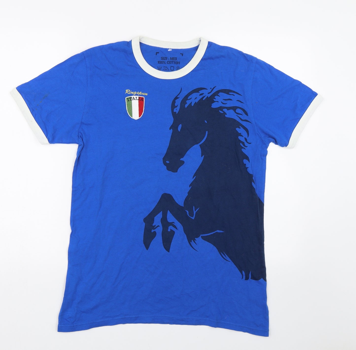 Preworn Mens Blue    T-Shirt Size M  - Italia