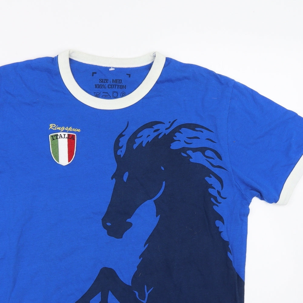 Preworn Mens Blue    T-Shirt Size M  - Italia